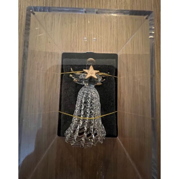 Crystal Hand Spun Angel Praying On Stand NEW in Box - Picture 7 of 9